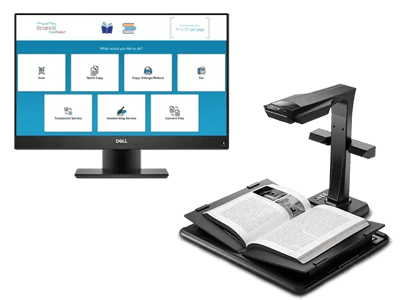 The ScannX Overhead Scanner 4800V is perfect for library staff use and light interlibrary loan work
