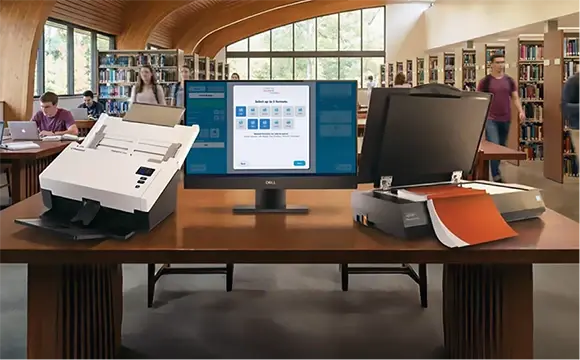 The ScannX Book ScanCenter Elite provides libraries with a versatile, easy to use book and document scanning solution The ScannX Book ScanCenter Elite provides libraries with a versatile, easy to use book and document scanning solution