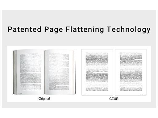 CZUR Patented Page Flattening
