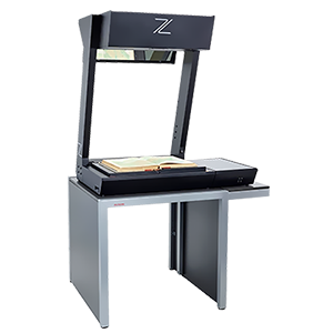 The Zeutschel Chrome is the Ultimate Easy To Use Large Format Overhead Scanner