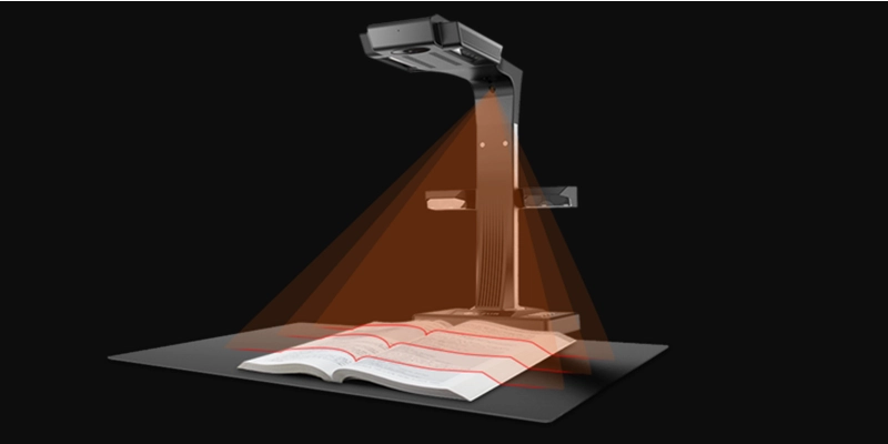 CZUR ET18 Pro can automatically flatten each page of a book