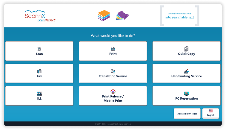 ScannX ScanPerfect Touchscreen Interface ScannX ScanPerfect Touchscreen Interface